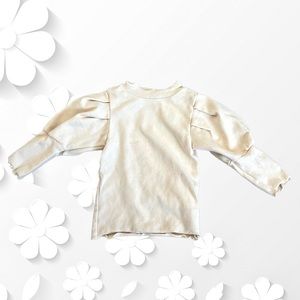 Beige puffy shoulder top 2T